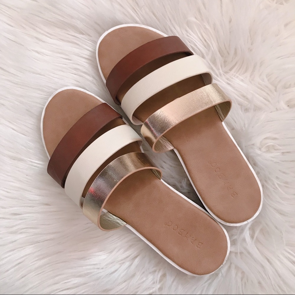 Bamboo tri color sandals